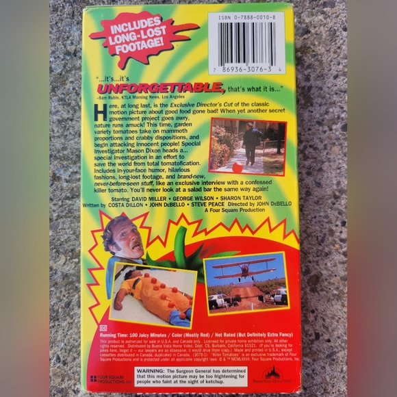 "Attack of the Killer Tomatoes" VHS Tape - Picture 2 of 2